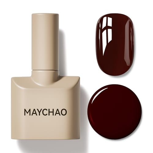 MAYCHAO 15ML Gel Nail Polish 1Pc Deep Cherry Red Nail Polish Soak Off UV LED Blood Red Nail Gel Polish Nail Art Starter Manicure Salon DIY at Home, 0.5 OZ | Amazon (US)