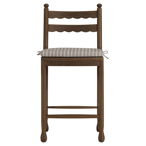 Declan Updated Traditional Dark Brown Oak Counter Stool | Kathy Kuo Home