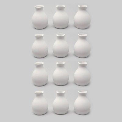 12ct Paintable Mini Ceramic Vases - Bullseye's Playground™ | Target