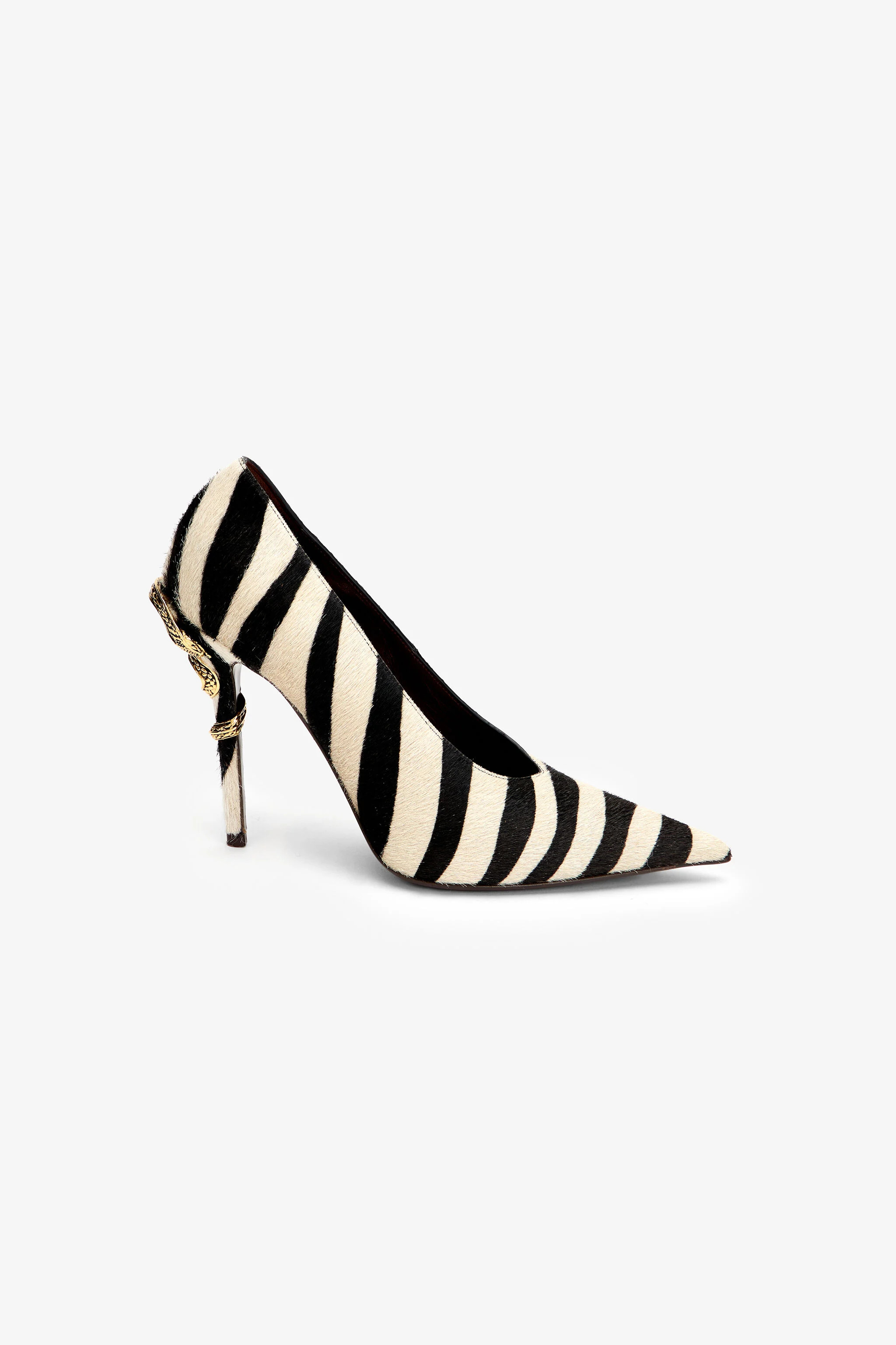 Pumps Serpentine in Leather with Zebra Print | Roberto Cavalli