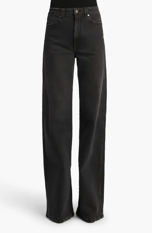Khaite Dane High Waist Wide Leg Jeans in Clifton at Nordstrom, Size 32 | Nordstrom
