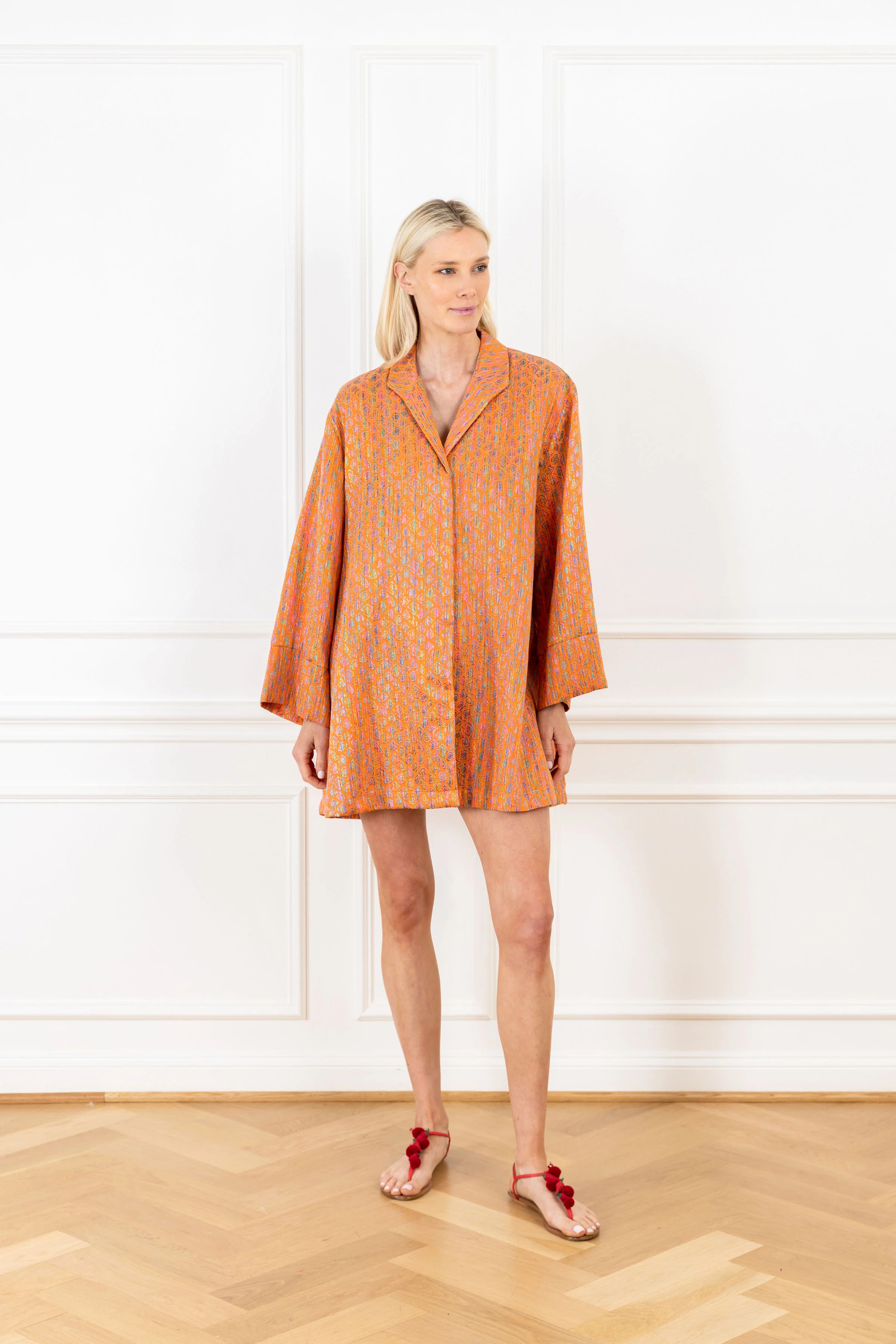 Sunstone Textured Mini Dress Coat | La Vie Style House