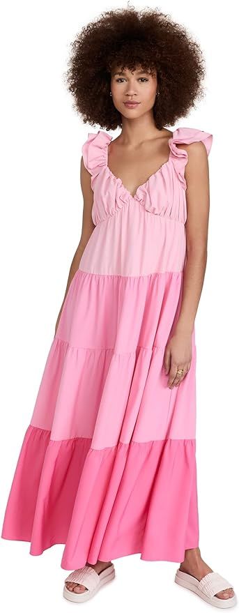 English Factory Women's Sweet Heart Color Block Maxi Dress | Amazon (US)