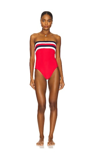 Jessa One Piece Swimsuit in American Colorblock | Revolve Clothing (Global)