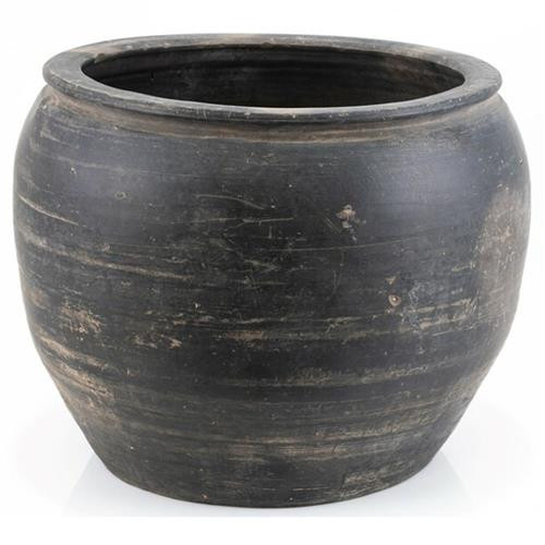 Alexandra Modern Classic Grey Pottery Vintage Water Jar - Medium | Kathy Kuo Home