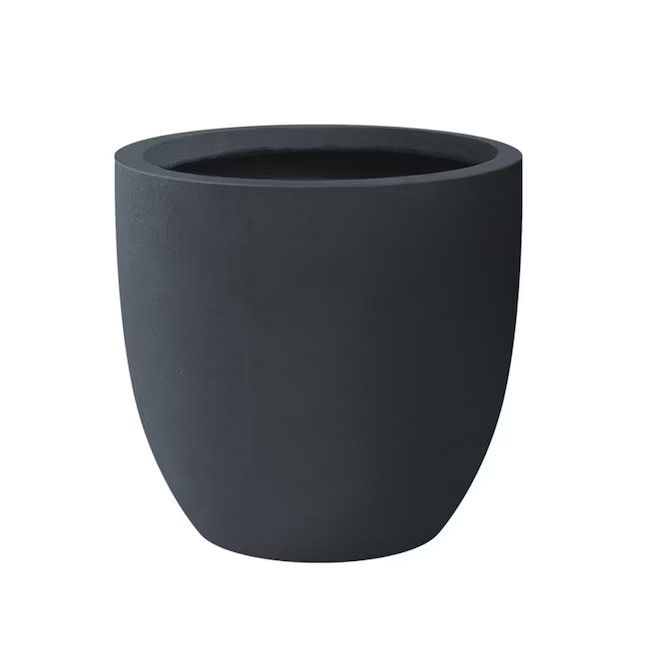 KANTE 10-in W x 9-in H Charcoal Concrete Contemporary/Modern Indoor/Outdoor Planter | Lowe's