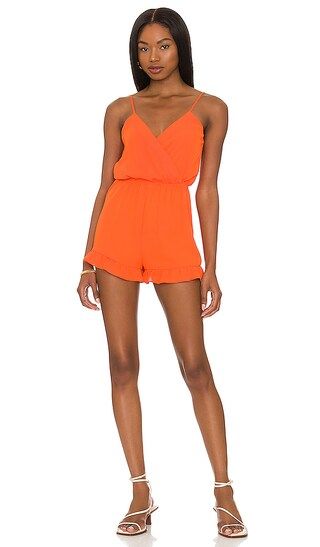 Kehlani Romper in Orange | Revolve Clothing (Global)