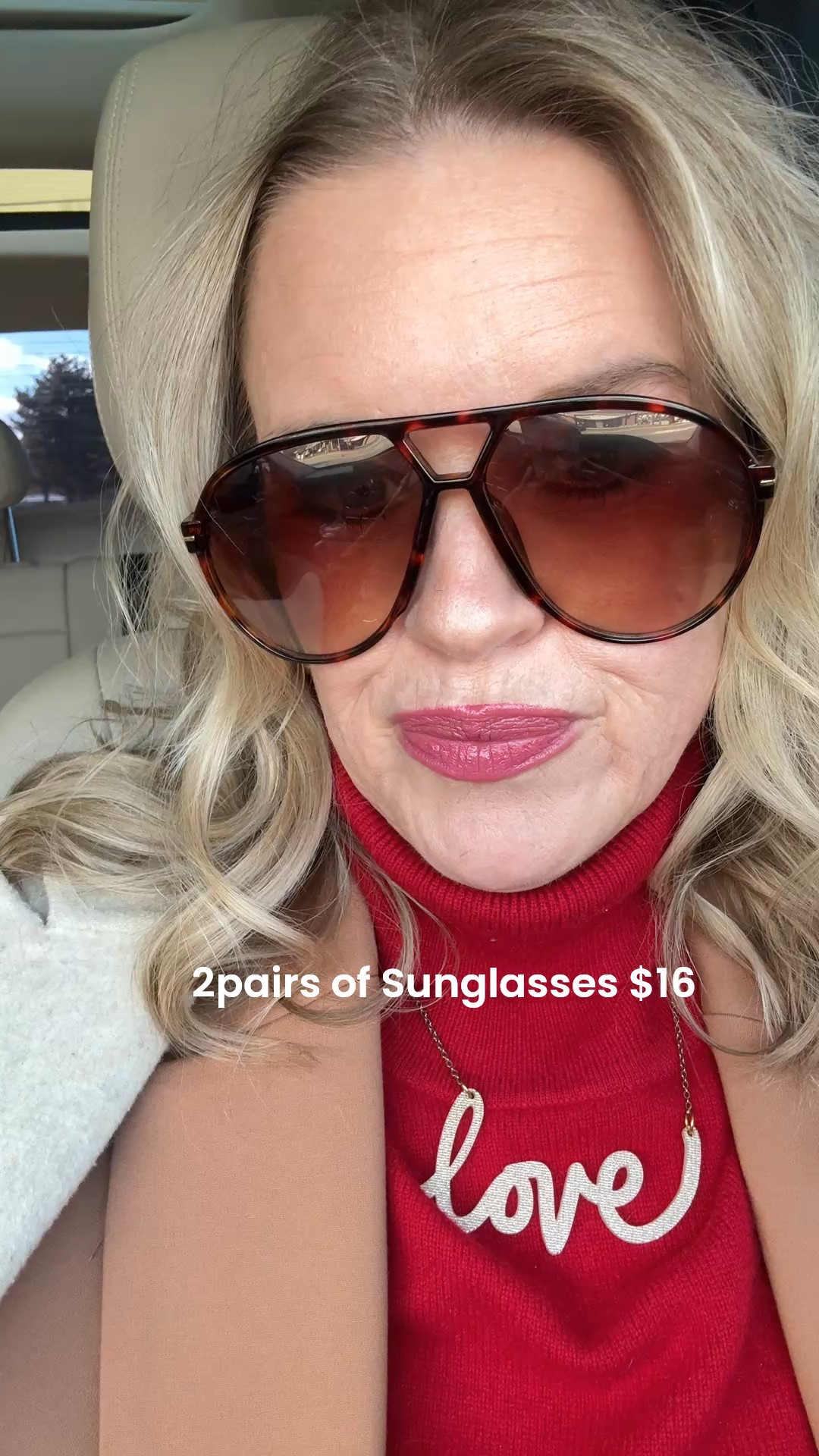 2 pairs of sunglasses under $16
Tom ford inspired buy❤️

Sunglasses you’ll love and so comfortable ❤️

Cashmere turtleneck tts in a med

New Spanx camel blazer I sized up so I could wear layers
Save 10% with code - Deardarcyxspanx 

Lipstick is Colleen Rothschild 
Save 20% with code DARCY20 


#LTKValentine #LTKgrwm #LTKdayinmylife