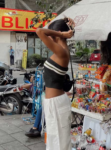 Cello Racing Tube Top Slate | Princess Polly US