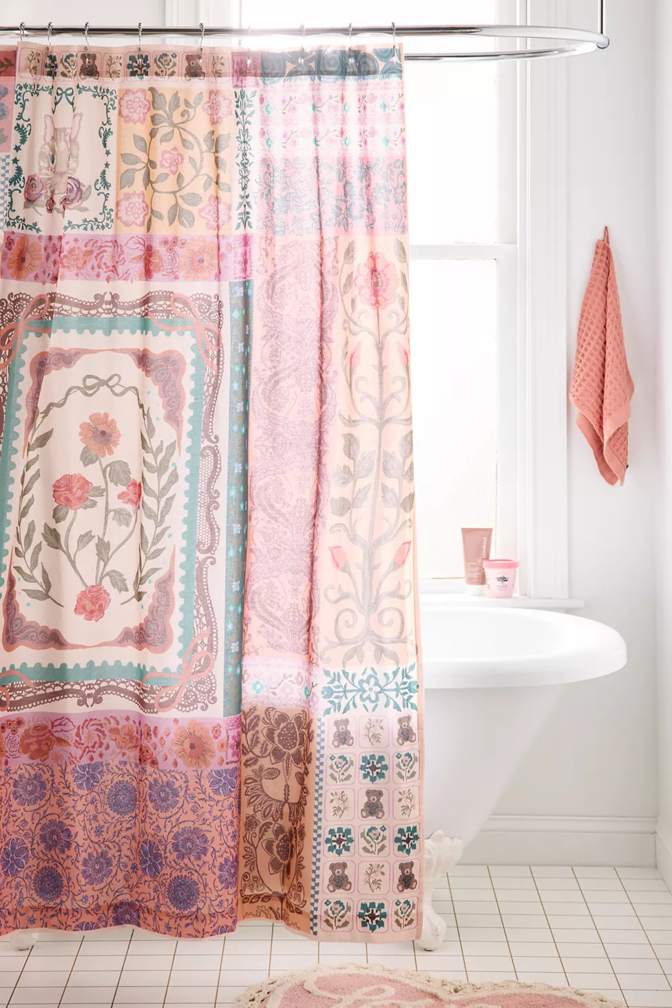 Raya Icon Patterned Shower Curtain | Urban Outfitters (US and RoW)