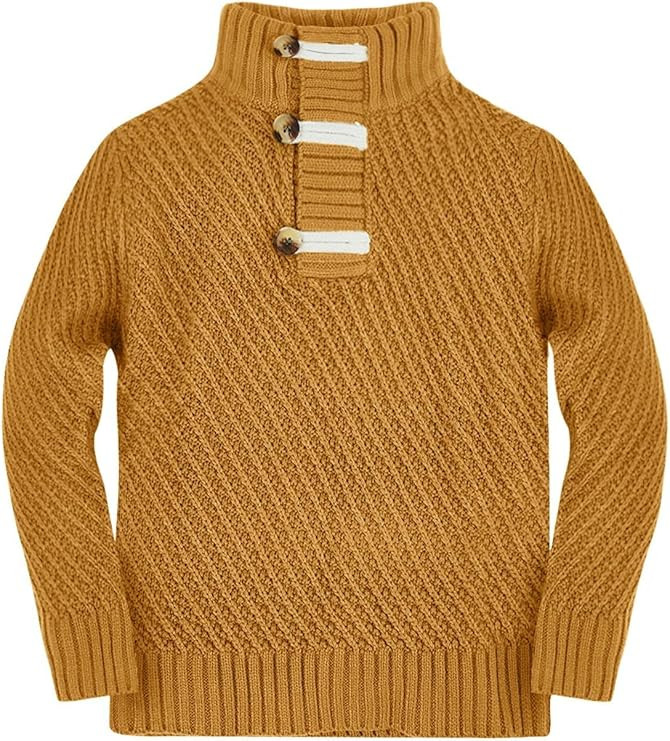 Makkrom Toddler Sweater Baby Boy Girl Turtleneck Cable Knit Sweaters Long Sleeve Christmas Outwea... | Amazon (US)