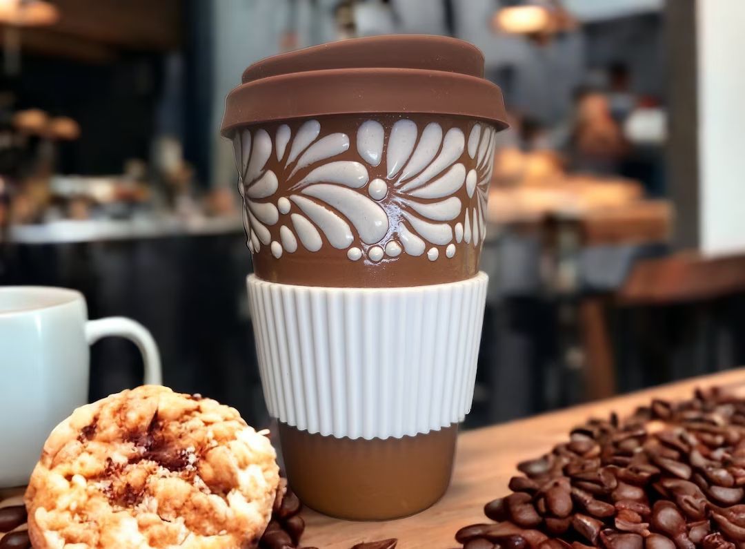 Cappuccino Cup Mexican Coffee Mug Puebla Talavera Pottery - Etsy | Etsy (US)