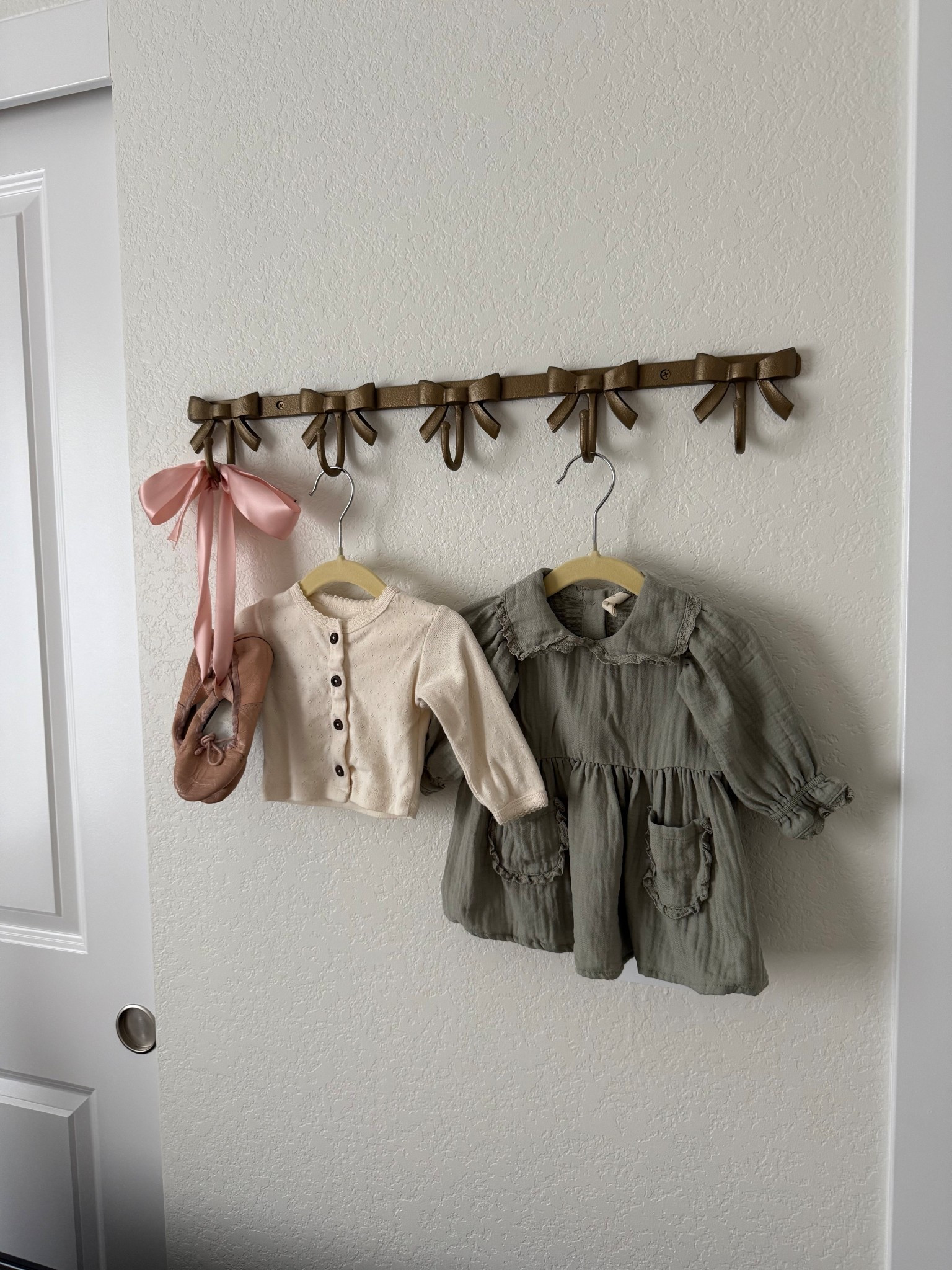 I am loving these bow hooks in our nursery! Perfect for displaying baby’s cute clothes  

#LTKKids #LTKHome #LTKFindsUnder100