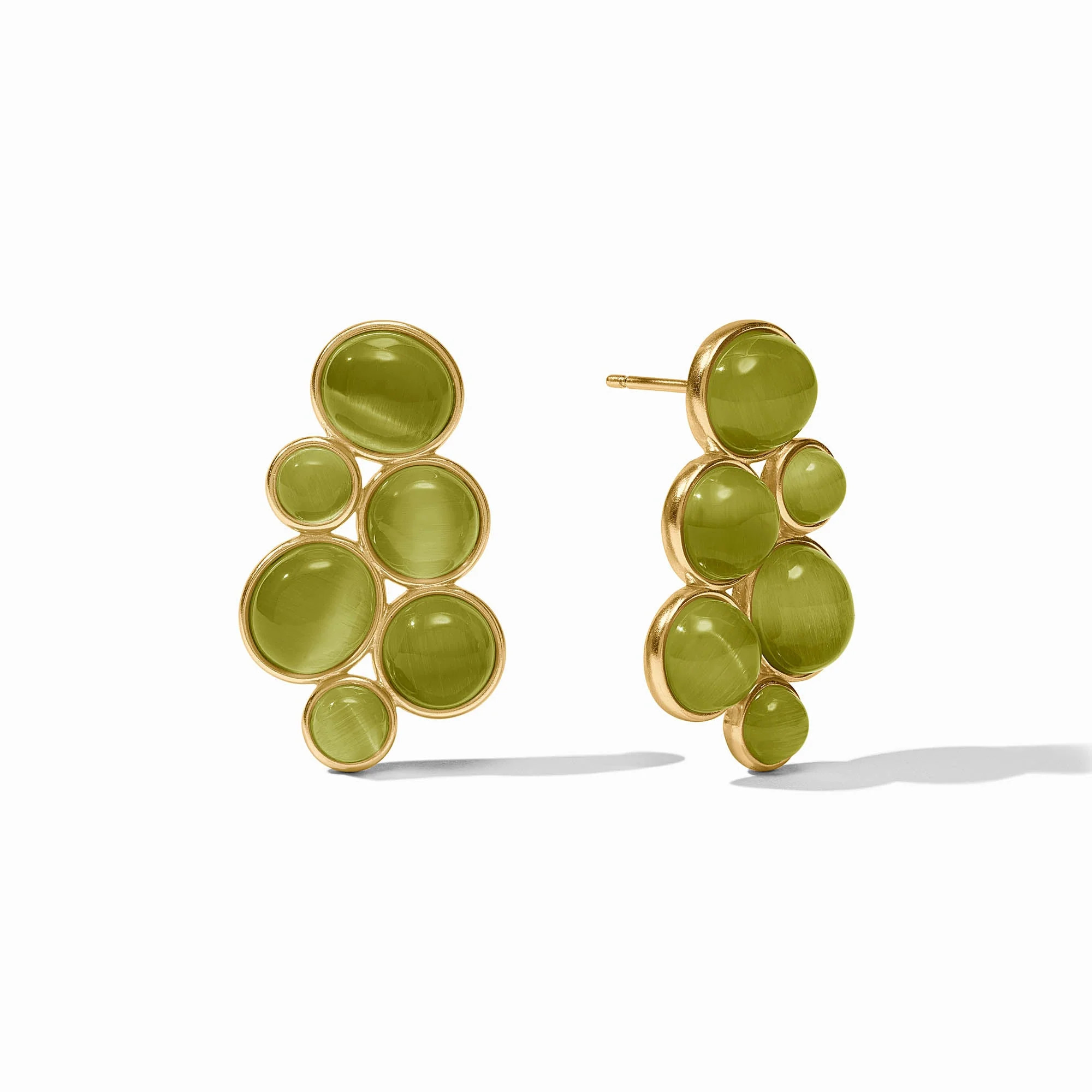 Cobblestone Statement Earring - Green Cat's Eye | Julie Vos