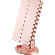 WEILY Vanity Makeup Mirror,1x/2x/3x Tri-Fold Makeup Mirror with 21 LED Lights and Adjustable Touc... | Amazon (CA)
