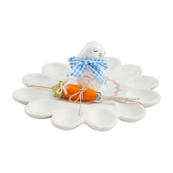 Bunny Deviled Egg Platter Set | Mud Pie