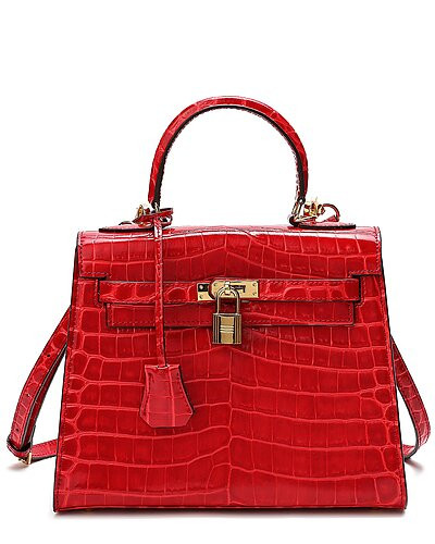Alligator-Embossed Leather Satchel | Gilt & Gilt City