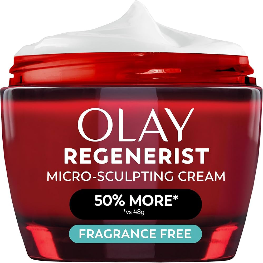 Olay Face Moisturizer, Regenerist Micro-Sculpting Cream for Women, Fragrance-Free - Anti-Aging, A... | Amazon (US)