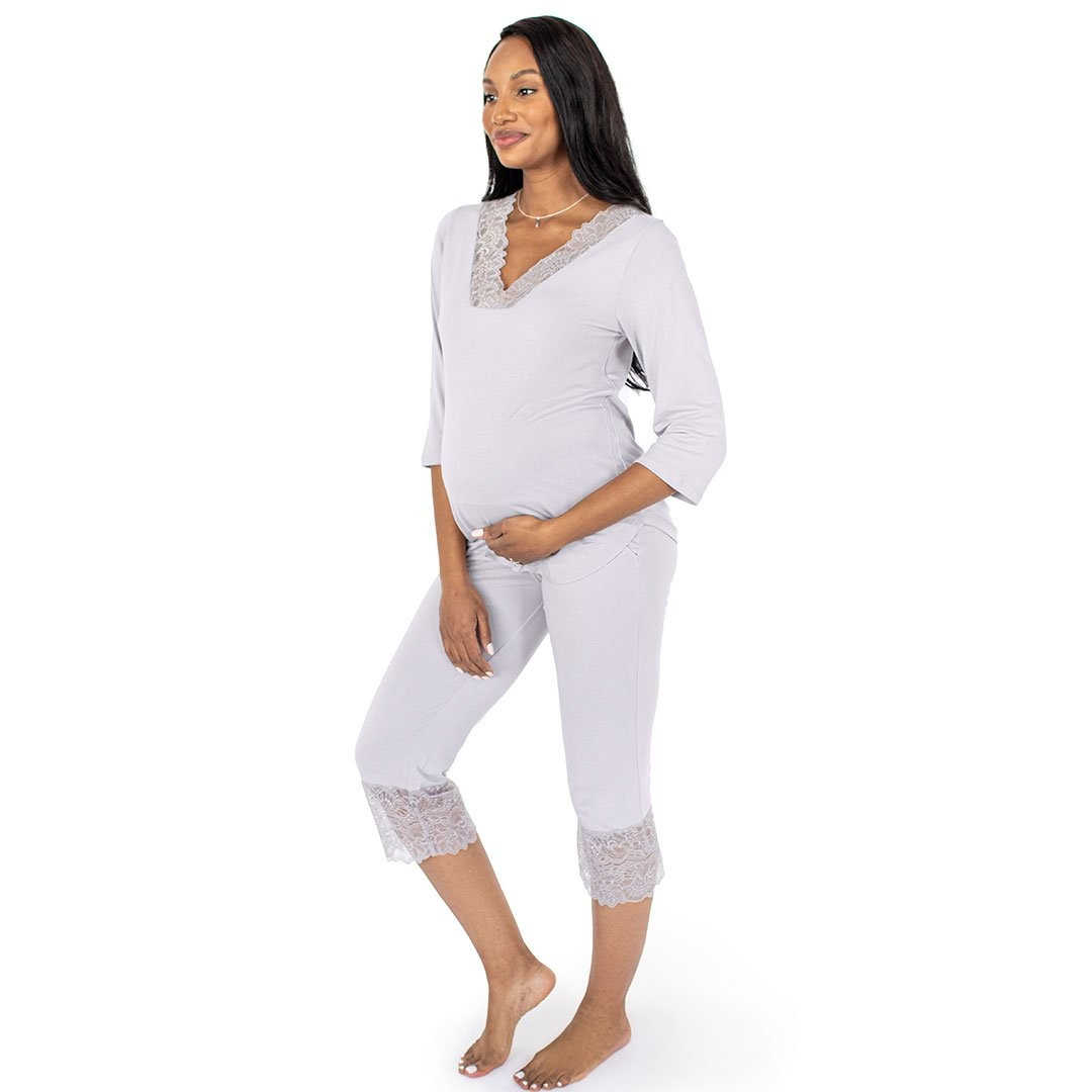Vera Lace Maternity Pajama Set | Kindred Bravely