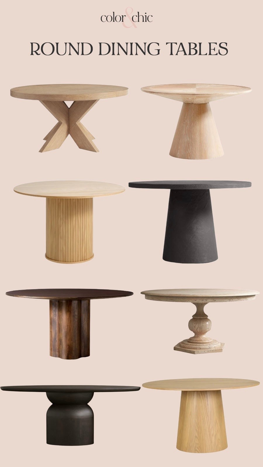 Round dining tables that are so pretty for the home! Different styles that will match any decor! 

#LTKHome