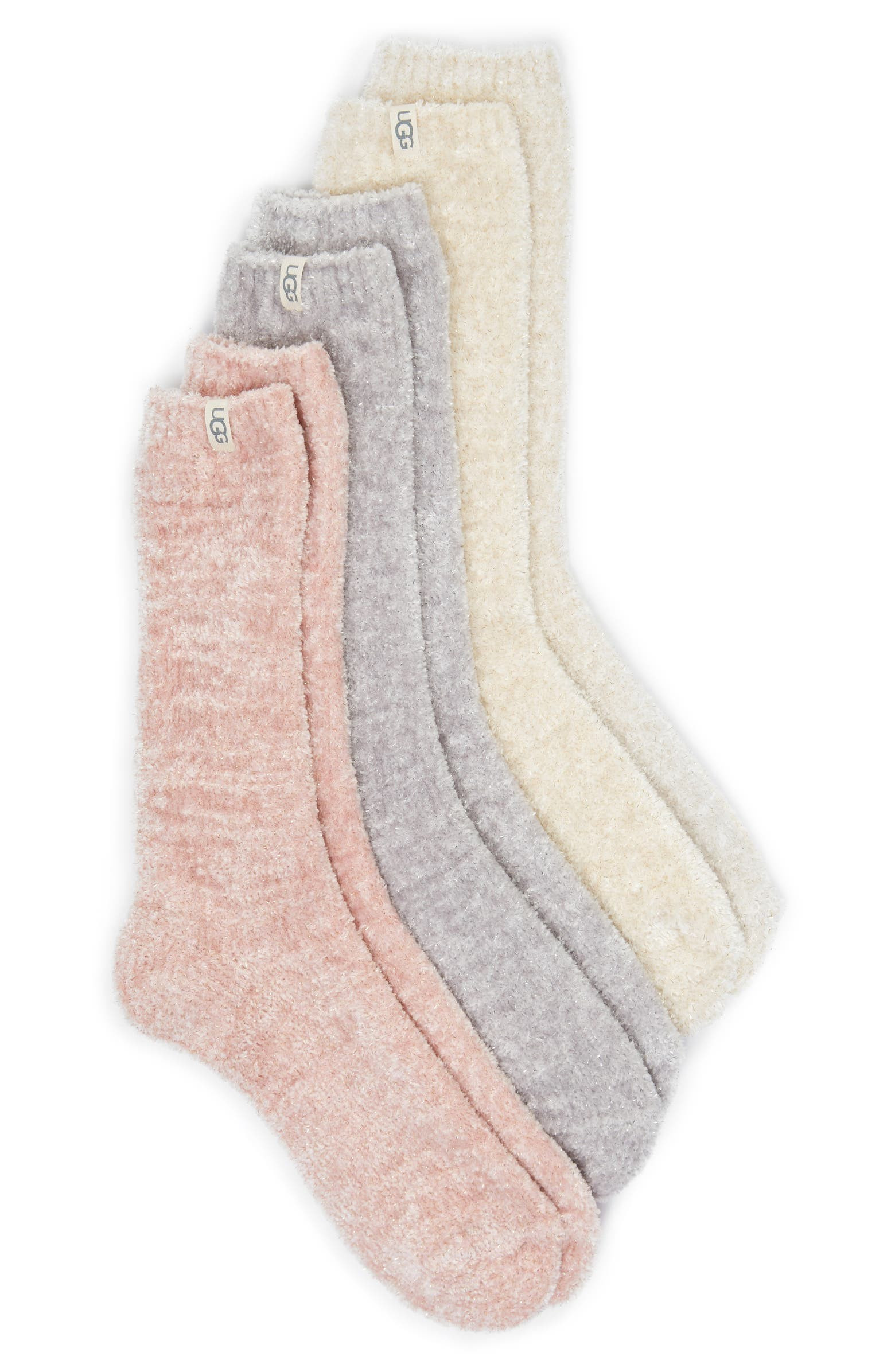 Leda Assorted 3-Pack Sparkle Crew Socks | Nordstrom | Nordstrom