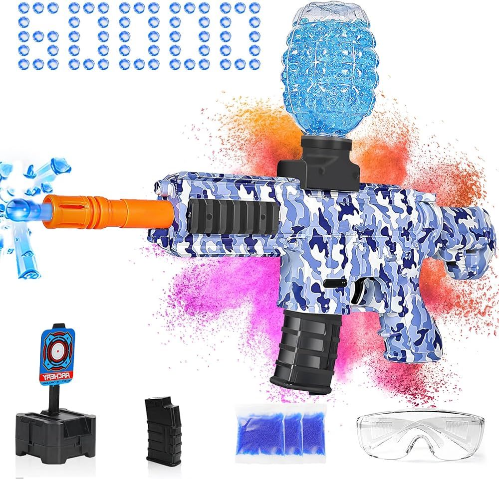 NLFGUW Electric Gel Ball Blaster Toys,Eco-Friendly Splatter Ball Blaster with 60000+ Water Beads,... | Amazon (US)