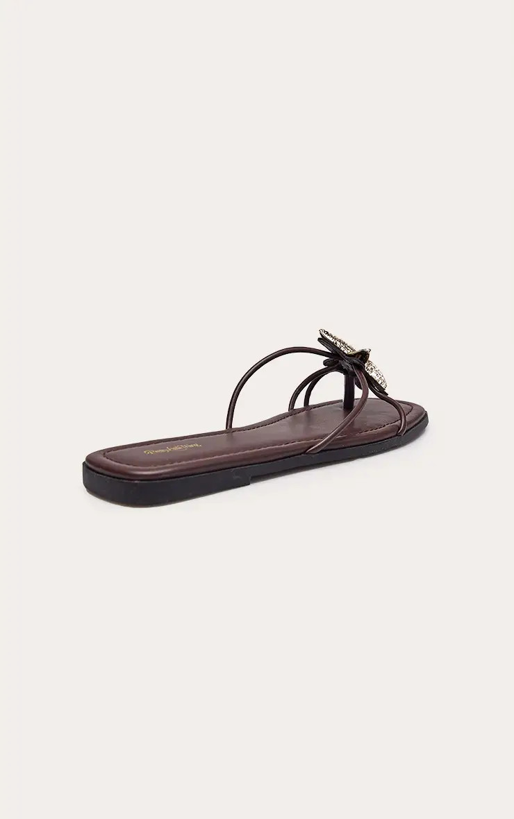 Chocolate Strappy Star Fish Flat Sandals | PrettyLittleThing UK