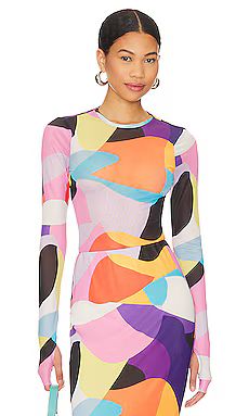AFRM Kaylee Top in Abstract Color Block from Revolve.com | Revolve Clothing (Global)