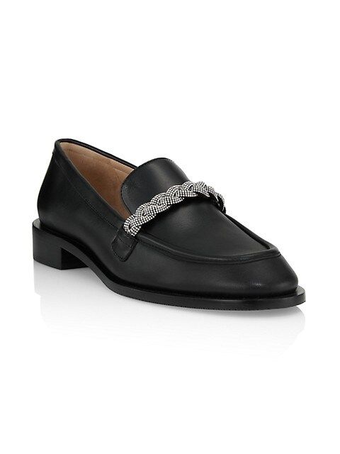 Palmer Crystal-Embellished Leather Loafers | Saks Fifth Avenue