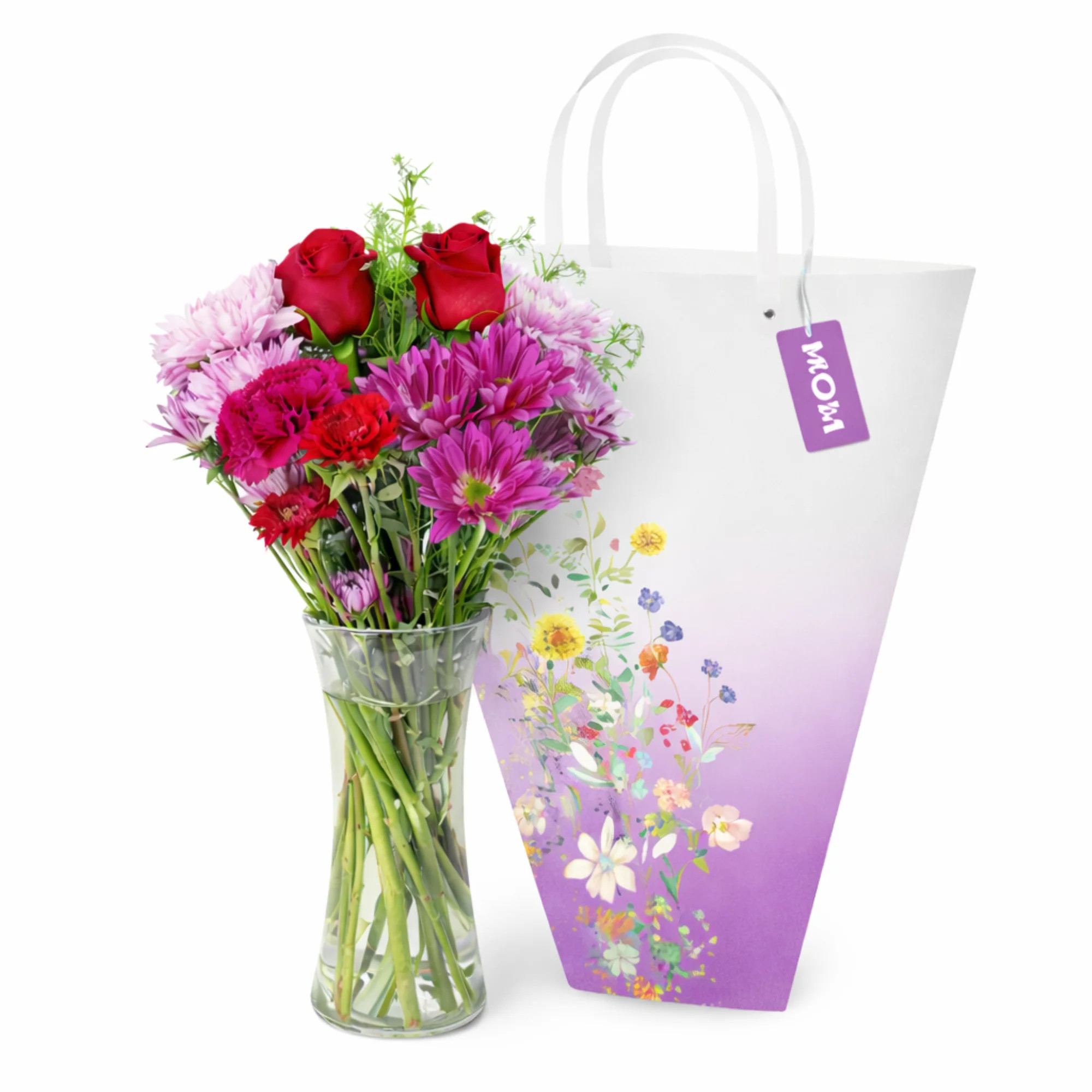 Mother's Day Mixed Bouquet Large with Vase, Colors May Vary - Walmart.com | Walmart (US)