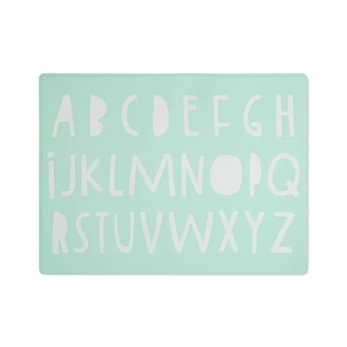 Silicone Place Mat with Decal - Cloud Island™ Green Alphabet | Target