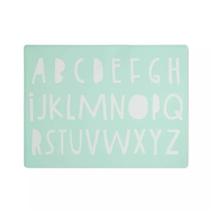 Silicone Place Mat with Decal - Cloud Island™ Green Alphabet | Target