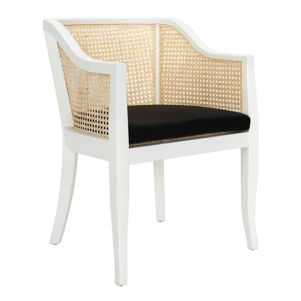 SAFAVIEH Rina Nautical Solid Dining Chair, White/Natural - Walmart.com | Walmart (US)
