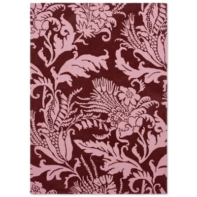 Floral Handmade Tufted Wool Area Rug in Pink/Purple | Wayfair North America