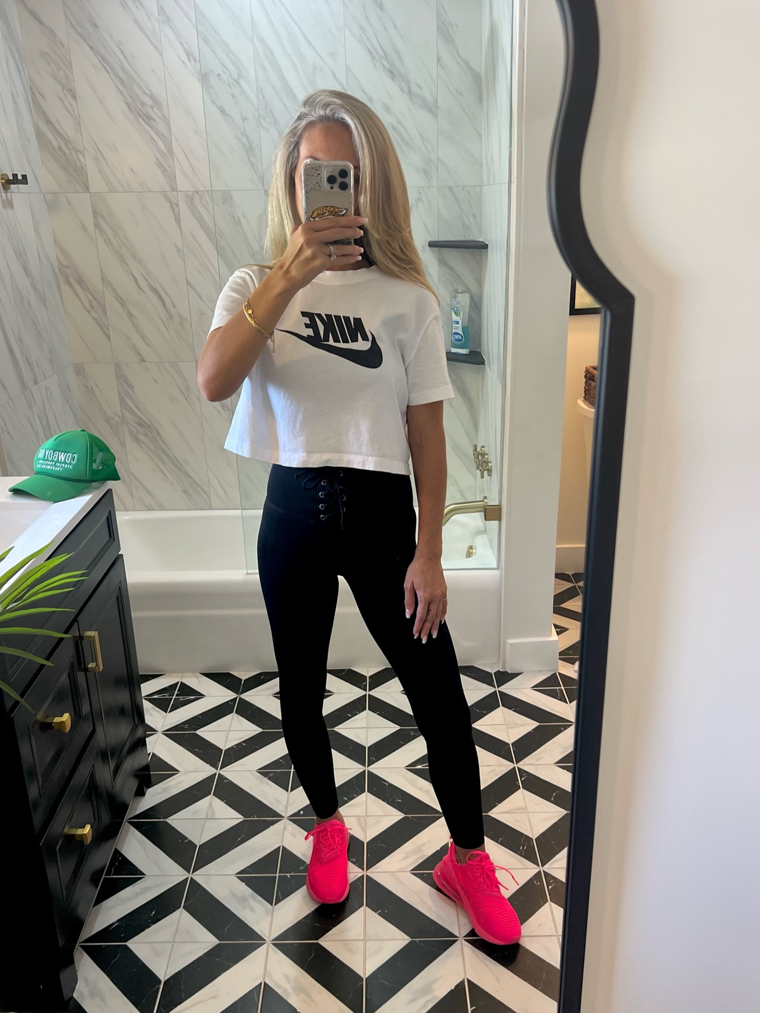 Gym fit. Workout clothes. Nike tennis shoe. Airmax.  Barbie pink. Leggings. Fall fashion  

#LTKfitness #LTKtravel #LTKshoecrush