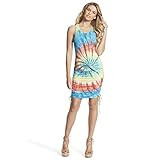 Jessica Simpson Women's Plus Size Tessie Racer Back Side Dress, Colorful Tie Dye, 3X | Amazon (US)