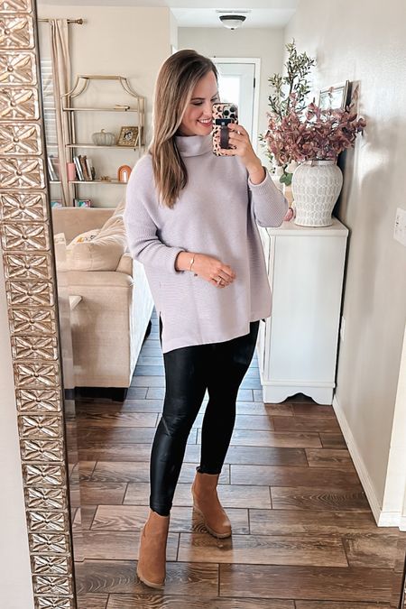 Wearing small in Amazon sweater & medium in faux Leather leggings. Target boots run true to size. 

Holiday party looks. Thanksgiving outfits. Fall outfits. Winter sweaters. Amazon fashion. Target style. 

#LTKstyletip #LTKHoliday #LTKunder50