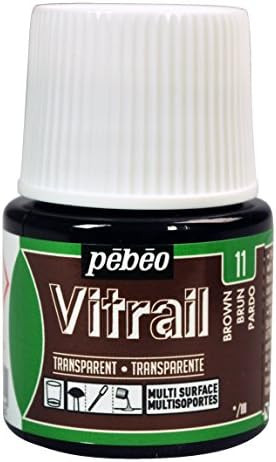 Pebeo Vitrail, Stained Glass Effect Paint, 45 ml Bottle - Brown | Amazon (US)