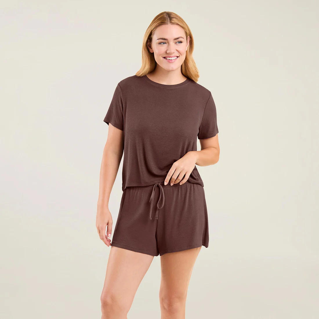 Ribbed Pajama Shorts Set | nuuds
