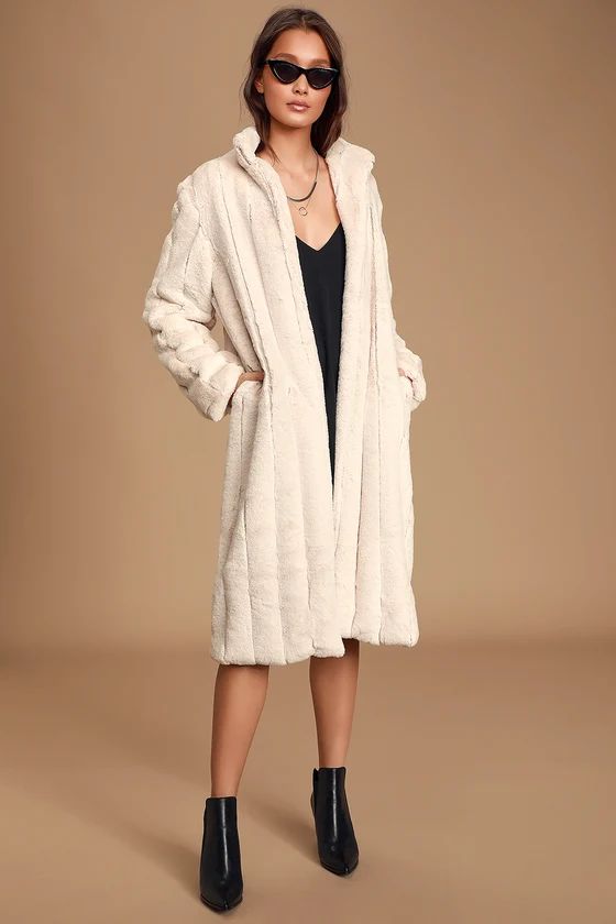 Cozy Queen White Faux Fur Long Coat | Lulus (US)