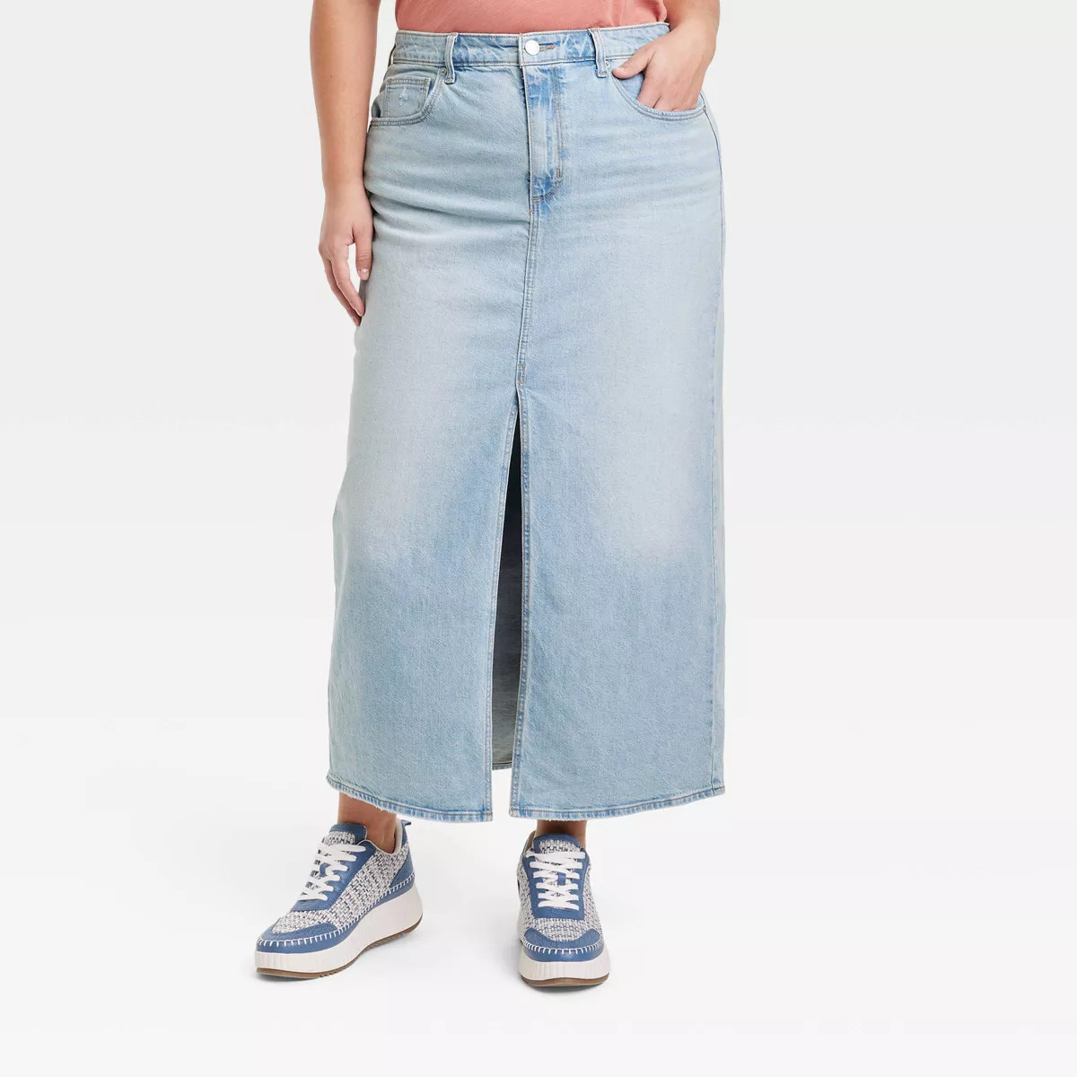 Women's Ultra-High Rise Denim Maxi Skirt - Universal Thread™ Light Wash | Target