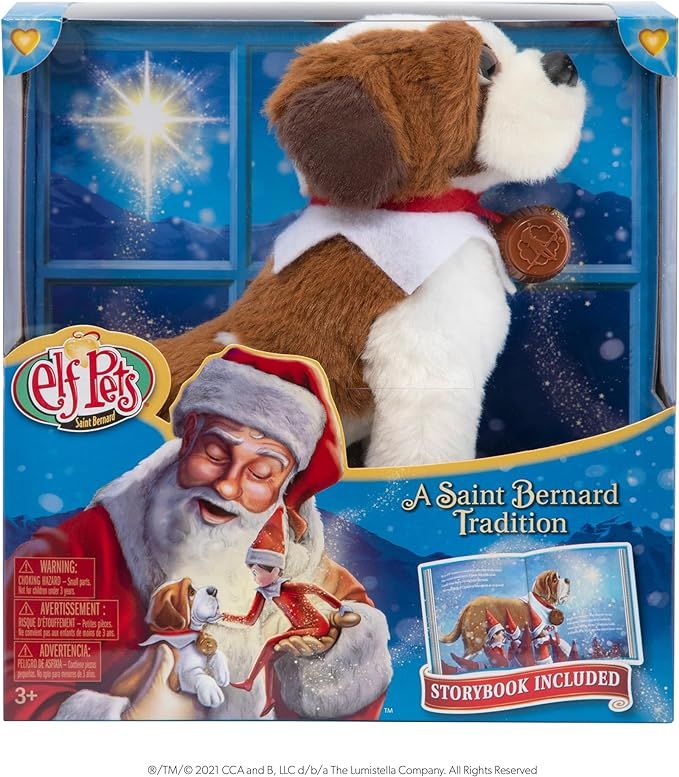 Elf Pets: A Saint Bernard Tradition- Includes Beautifully Illustrated Hardbound Storybook, Huggab... | Amazon (US)