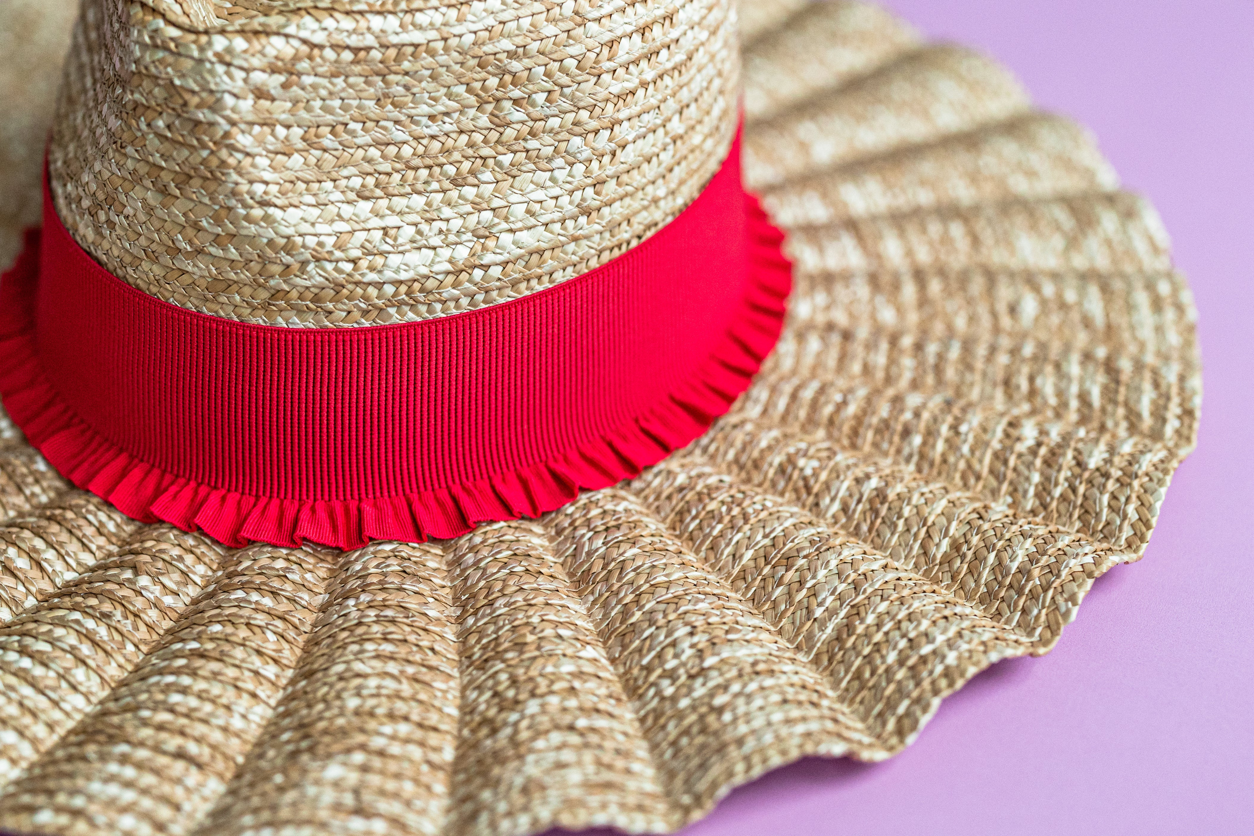 2\u201d Red Ruffle Hat Band | Bandette Bands