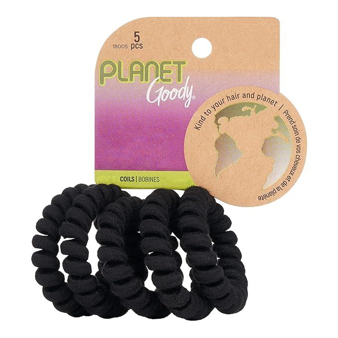 Goody Planet Goody Elastic Thick Hair Coils - 5 Count, Solid Pack - Medium Hair to Thick Hair - H... | Amazon (US)