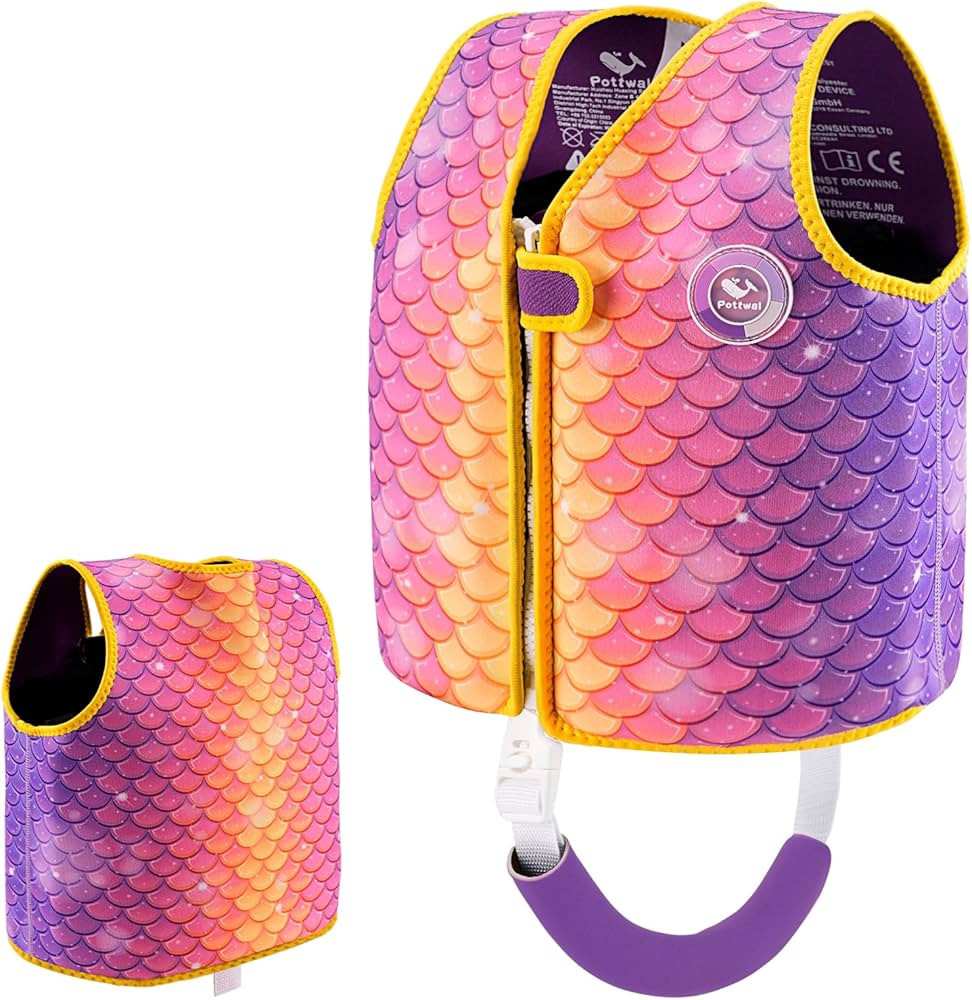 Pottwal Swim Vest for Kids - Swim Jacket - Made of Neoprene & EPE - with Adjustable Crotch Strap | Amazon (US)