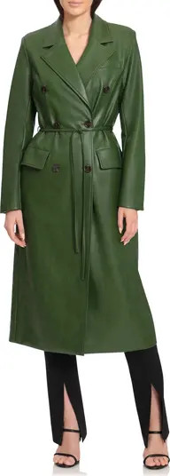 Avec Les Filles Water Resistant Faux Leather Trench Coat | Nordstrom | Nordstrom