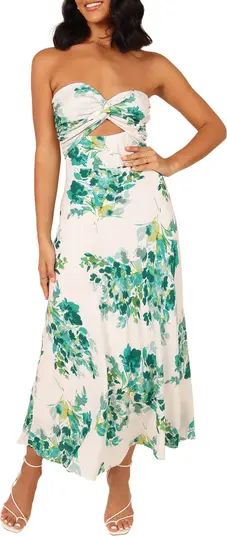 Petal & Pup Teagan Floral Print Cutout Strapless Maxi Dress | Nordstrom | Nordstrom