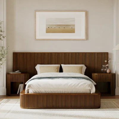 Harrison Fluted Solid Wood Bedroom Set - Extended | Wayfair North America