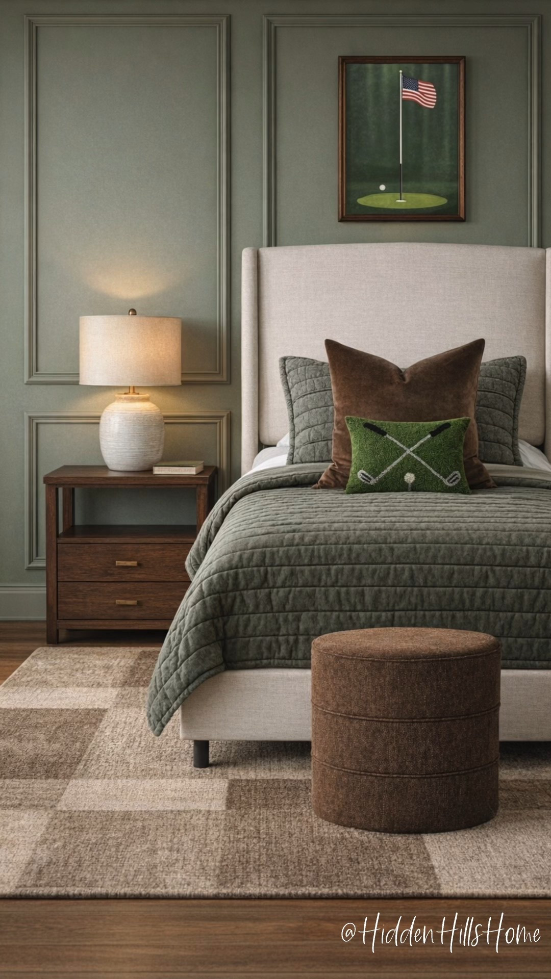 Golf themed boys bedroom decor ideas, kids room mood board, green and brown boys bedroom, home decor inspiration, twin bed, boys bedroom design 



#LTKHome #LTKKids #LTKSaleAlert
