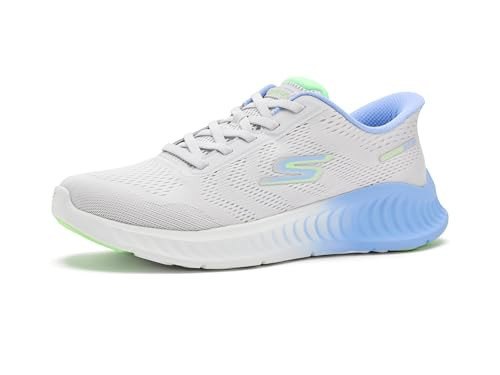 Skechers Women's Go Walk Now Hands Free Slip-Ins Sneaker, Light Gray, 5.5 | Amazon (US)